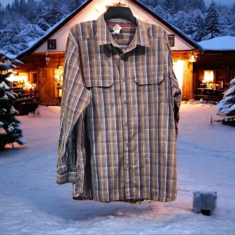 XL The North Face Plaid Button Down Shirt